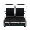 Dubbele contactgrill met geribbelde platen