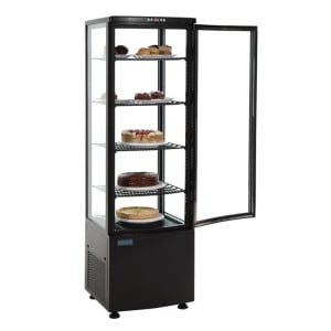 Koelvitrine - Gebogen Deur - Zwarte Serie C 235 L