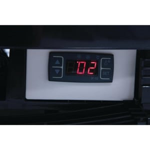 Koelvitrine - Gebogen Deur - Zwarte Serie C 235 L