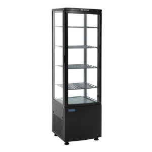 Koelvitrine - Gebogen Deur - Zwarte Serie C 235 L