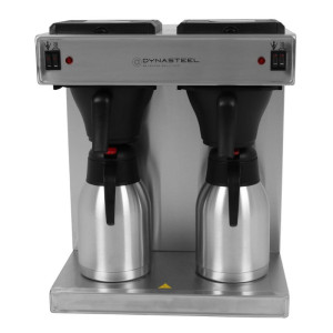 Professionele Dubbele Koffiezetapparaat 2 x 2 L - Dynasteel