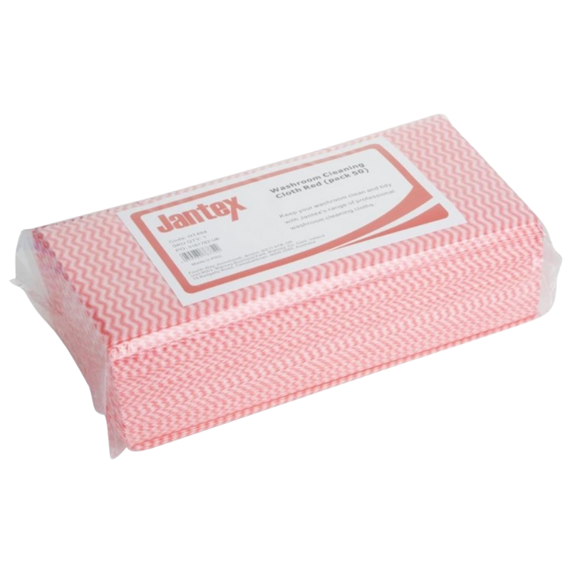 Rotes Badezimmer-Reinigungstuch - Set von 50 Rotes Badezimmer-Reinigungstuch - Set von 50