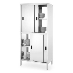 Kast met Scheiding en Schuifdeuren - Geschroefd - HENDI