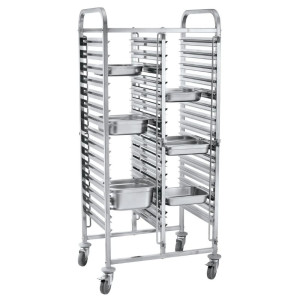 Doppelter Tablettwagen - 30 x GN 1/1 - HENDI