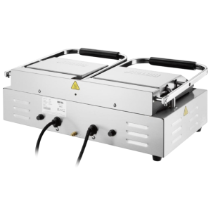 Dubbele contactgrill met geribbelde platen