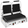 Dubbele contactgrill met geribbelde platen