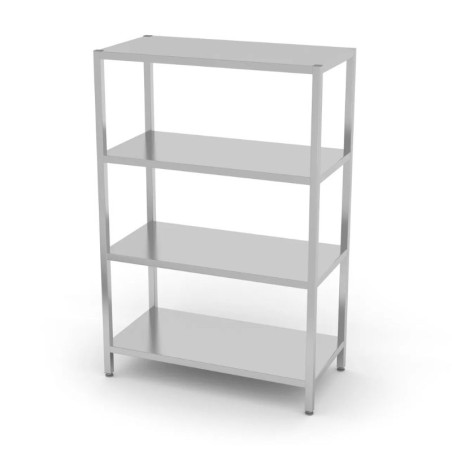 Opslagrekken 4 niveaus 1200 x 600 mm - HENDI