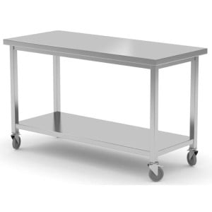Mobiele Tafel met Geschroefd Rek - 1200x600 mm - HENDI