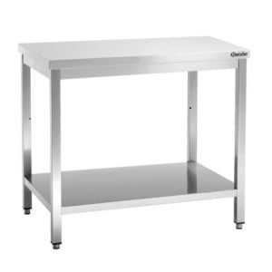 Roestvrijstalen Werktafel met Lage Plank - D 700 mm - L 1200 mm - Bartscher