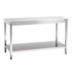 Roestvrijstalen Werktafel met Lage Plank - D 700 mm - L 1600 mm - Bartscher
