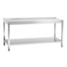 Werktafel Inox met Lage Plank - D 700 mm - L 1800 mm - Bartscher