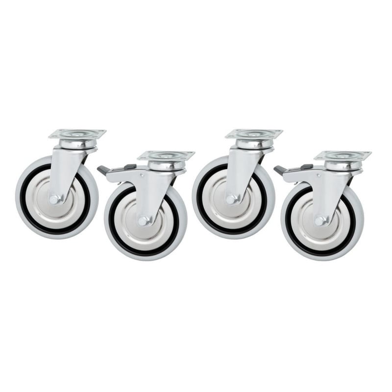 Rollen für Möbel aus Edelstahl und Wärmeschrank - Set mit 4 - Bartscher Rollen für Möbel aus Edelstahl und Wärmeschrank - Set mit 4 - Bartscher