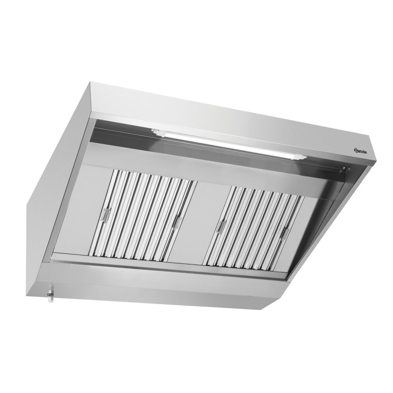 Hotte Murale avec Moteur et Eclairage - L 1400 x P 900 mm - Bartscher