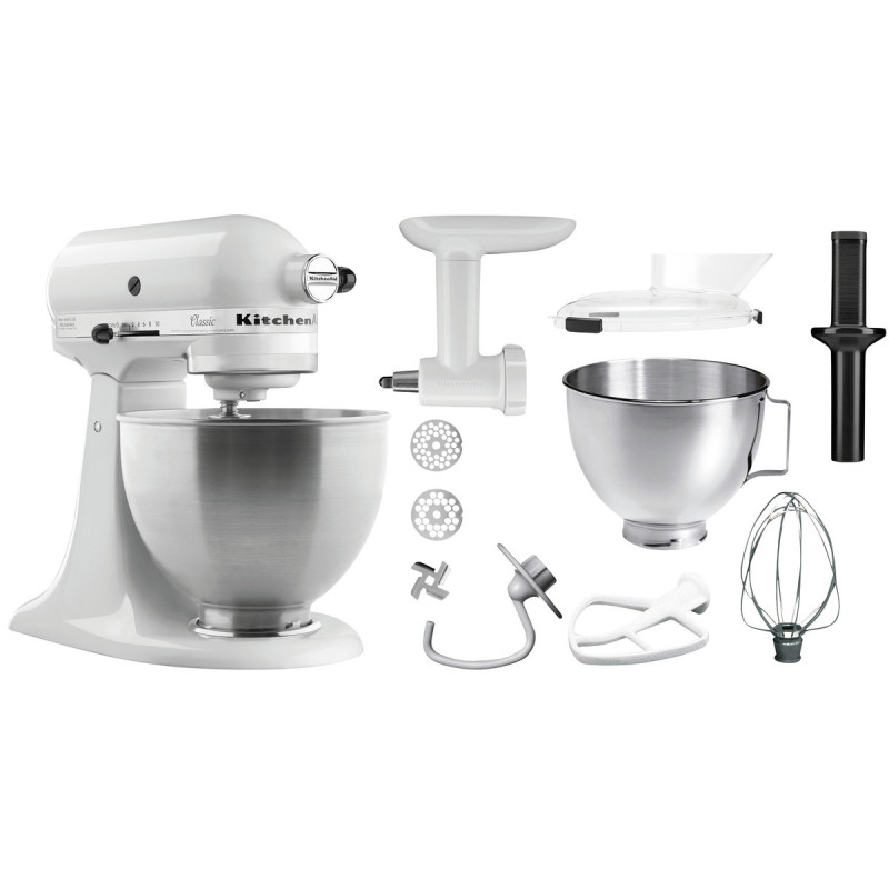 KitchenAid Weißer Mixer mit Zubehör - 4,28 L - Bartscher KitchenAid Weißer Mixer mit Zubehör - 4,28 L - Bartscher