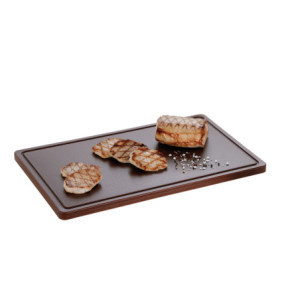 Planche à Découper 530 x 325 mm - Marron - 20 mm d'Epaisseur - Bartscher