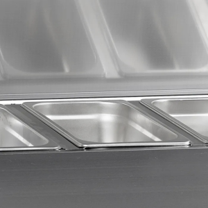 Saladette om neer te zetten Deksel Inox - Statisch - 4 GN 1/3 - TEFCOLD