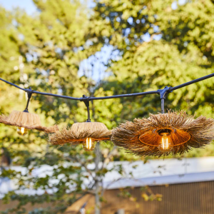 Guirlande Lumineuse Koppelbaar met Lampenkap Stro - Tahiti Light - Lumisky