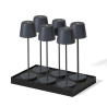 Lampe de Table Touch LED Kelly Rock avec Plateau de Chargement - Lot de 6 - Lumisky