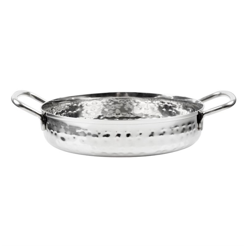 Hammered Stainless Steel Dish Table Presentation 150mm - Gastronoble Hammered Stainless Steel Dish Table Presentation 150mm - Gastronoble