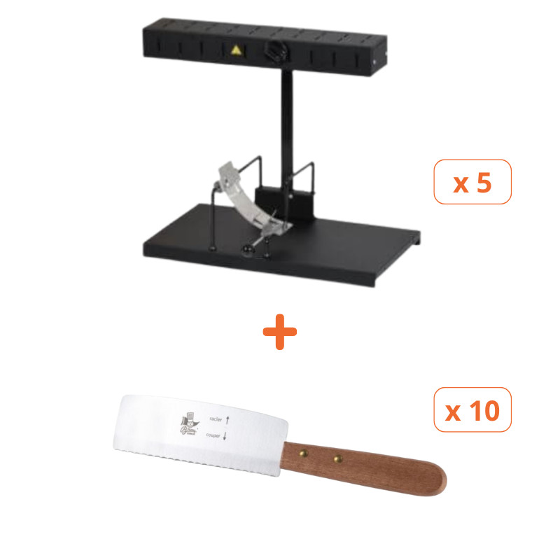 Pack Raclette-Geräte Alpage Basalte und Messer- Tellier Pack Raclette-Geräte Alpage Basalte und Messer- Tellier