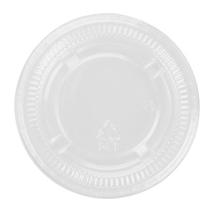 Recycelbare PET-Deckel Fiesta für Saucenbecher - Packung mit 1000