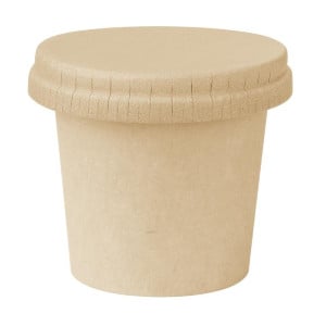 Recycelbare Fiesta-Papierdeckel für Saucenbecher - Packung mit 1000 - Gastronoble