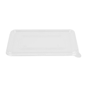 Couvercles PET Fiesta Recyclable pour Barquettes en Bagasse - Lot de 100 - Gastronoble