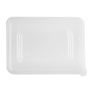 Couvercles PET Fiesta Recyclable pour Barquettes en Bagasse - Lot de 100 - Gastronoble