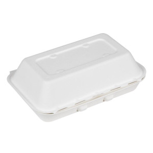 Composteerbare Suikerriet Voedselbakjes Fiesta 400x335mm - Set van 200 - Fiesta Green
