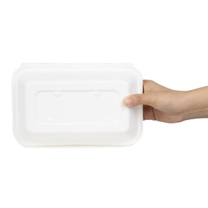 Composteerbare Suikerriet Voedselbakjes Fiesta 400x335mm - Set van 200 - Fiesta Green