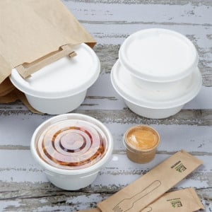 Bagasse Fiesta Compostable Bowls 400 ml - Pack of 50 - Gastronoble