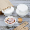 Composteerbare deksels van bagasse Fiesta voor kommen van 400/500 ml - Set van 50 - Gastronoble