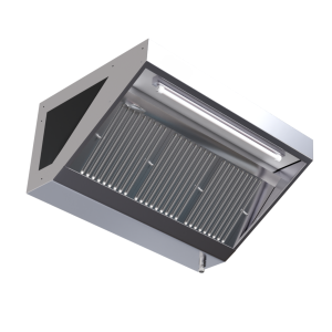 Hotte Snack 700 Led Sans Moteur Dynasteel - Länge 1400 mm, Inox AISI304