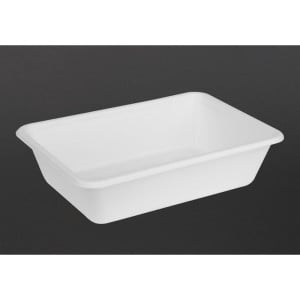 Composteerbare Suikerriet Voedselbakjes 650ml - Set van 100 - Gastronoble