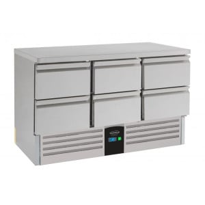 Positive Kühltisch mit 6 Schubladen - 400 L - CombiSteel