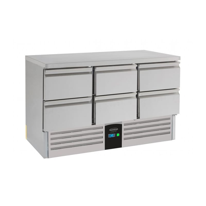 Positive Kühltisch mit 6 Schubladen - 400 L - CombiSteel