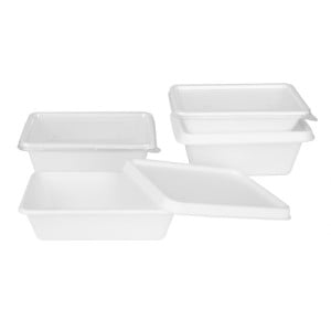 Composteerbare Bagasse Deksel voor Schalen - Set van 100 - Fiesta Green