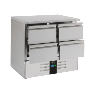 Positive Kühltisch mit 4 Schubladen - 257 L - CombiSteel