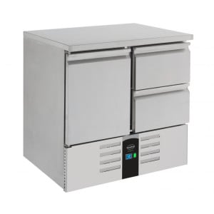 Positive Kühltisch mit 1 Tür und 2 Schubladen - 257 L - CombiSteel