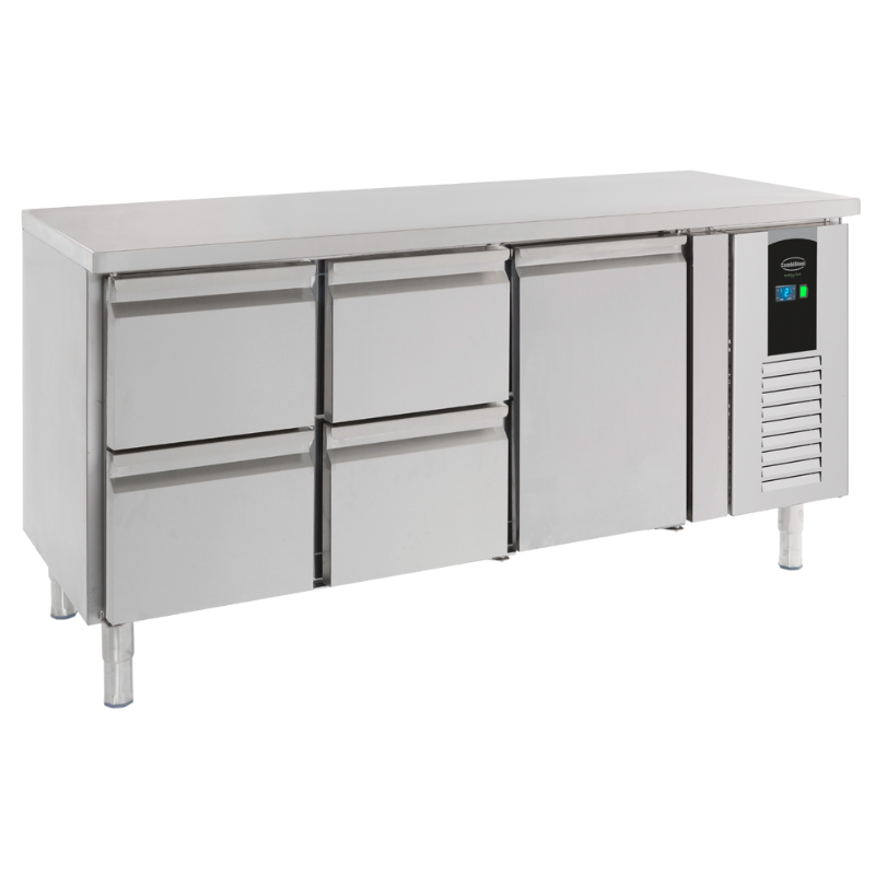 Table Réfrigérée Positive à 1 Portes et 4 Tiroirs Energy Line - 291 L