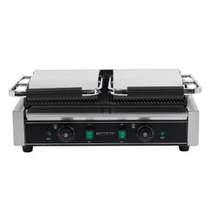 Grill Panini Dubbel - Geribbelde Platen - Dynasteel