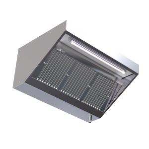 Snackhaube 700 mit LED und ohne Motor von Dynasteel - Länge 2000