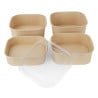 Rechthoekige Recycleerbare Bakjes 1000 ml - Set van 300 - Fiesta Green
