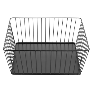 Panier à Présentation Carré Métallique Noir - 280x280x100 mm