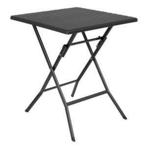 Zwarte Vierkante Inklapbare Tafel - 62 x 62 cm - Bolero