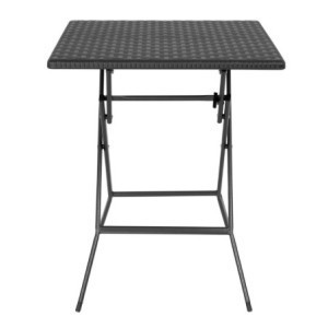 Zwarte Vierkante Inklapbare Tafel - 62 x 62 cm - Bolero