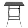 Schwarzer Klapptisch Quadratisch - 62 x 62 cm - Bolero