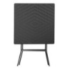 Zwarte Vierkante Inklapbare Tafel - 62 x 62 cm - Bolero