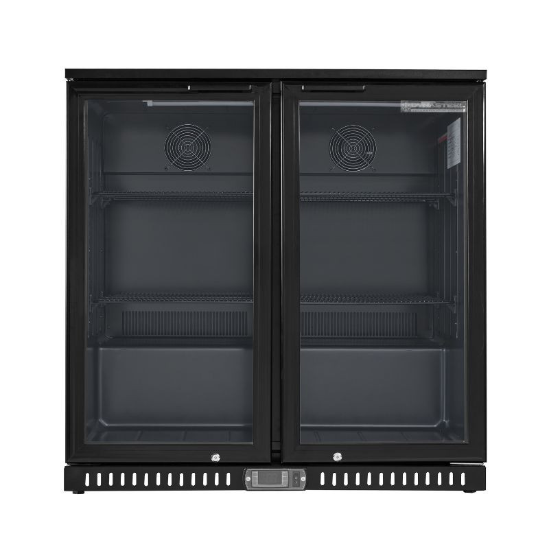 Koelachterbar - 2 Glazen Deuren - 209 L - Dynasteel Koelachterbar - 2 Glazen Deuren - 209 L - Dynasteel