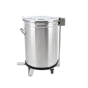 Roestvrijstalen Prullenbak met Pedaal - 100 L - Dynasteel